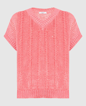 Peserico Pink pullover with sequins S99340F03A9142