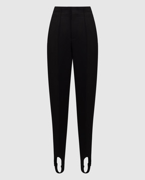 Bottega Veneta Black pants with clips 736493V3F90