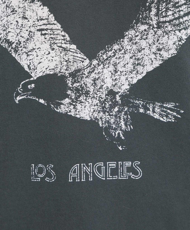 Anine Bing - Lili Tee Eagle Print Gray T-Shirt A082140003 - shop