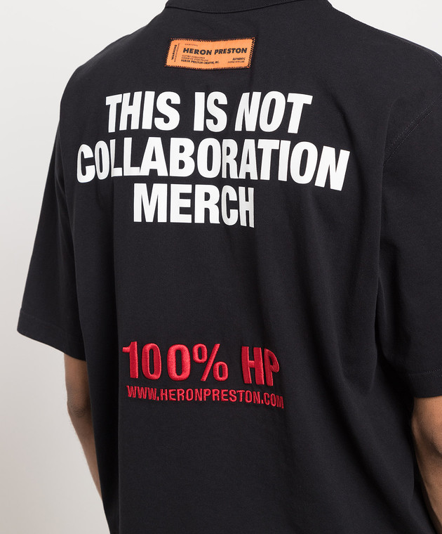 Heron Preston - Black t-shirt with logo HMAA032S23JER009 - shop