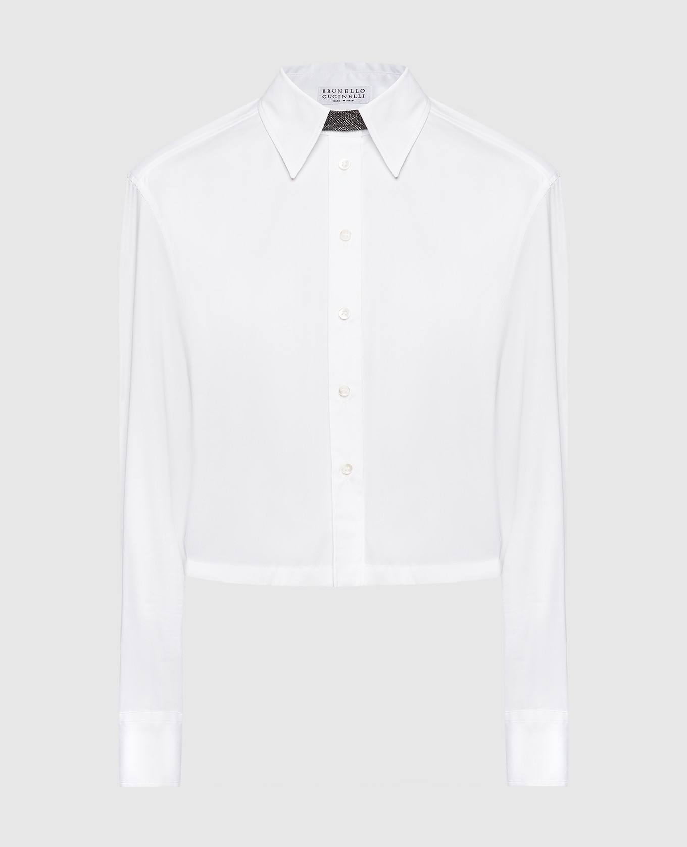 

White shirt with monil chain Brunello Cucinelli