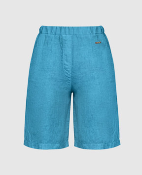 Enrico Mandelli Blue linen shorts ARTISI5182