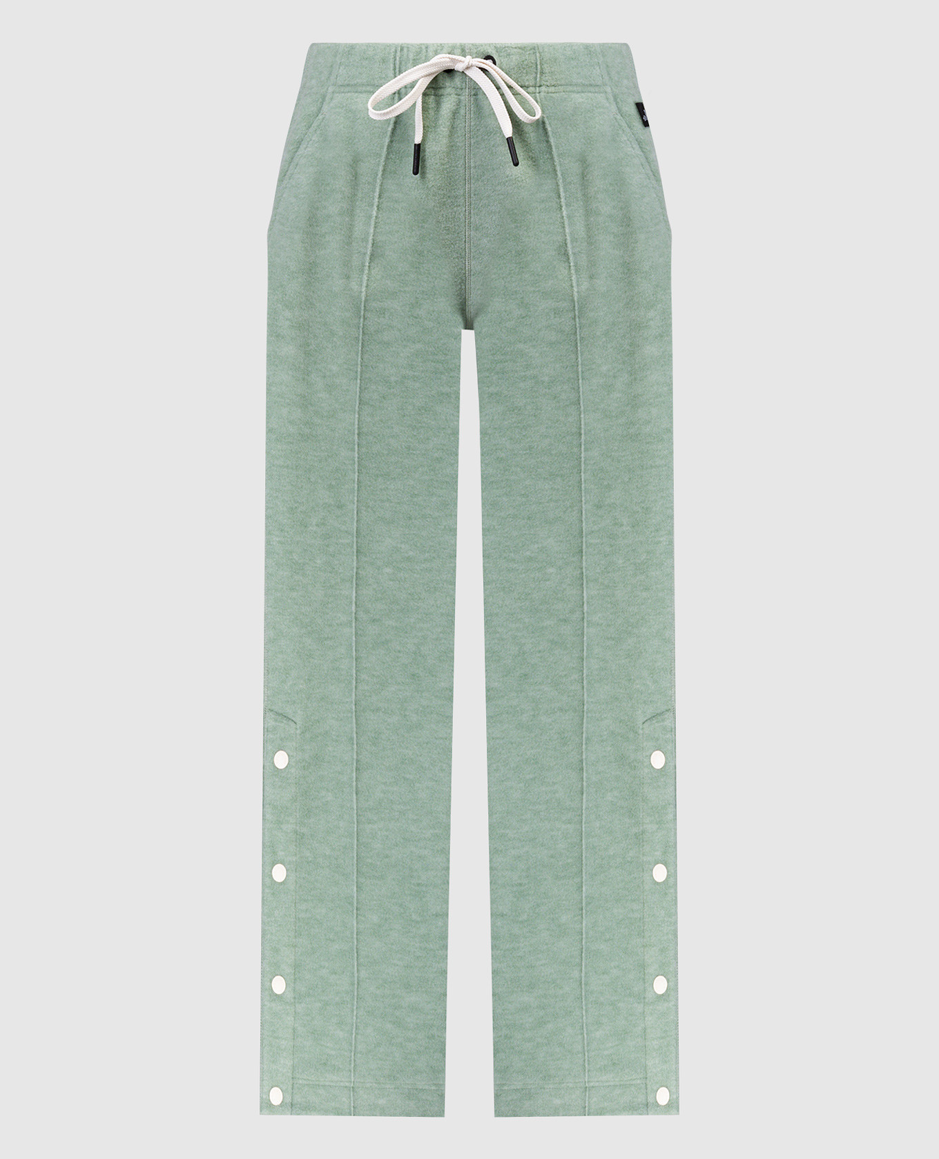 

Green pants with logo patch Moncler Grenoble, Зеленый