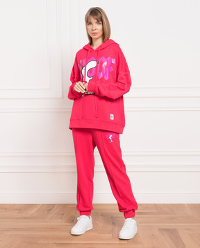 Philosophy di Lorenzo Serafini Joggers in pink with a Peanuts print J03140748
