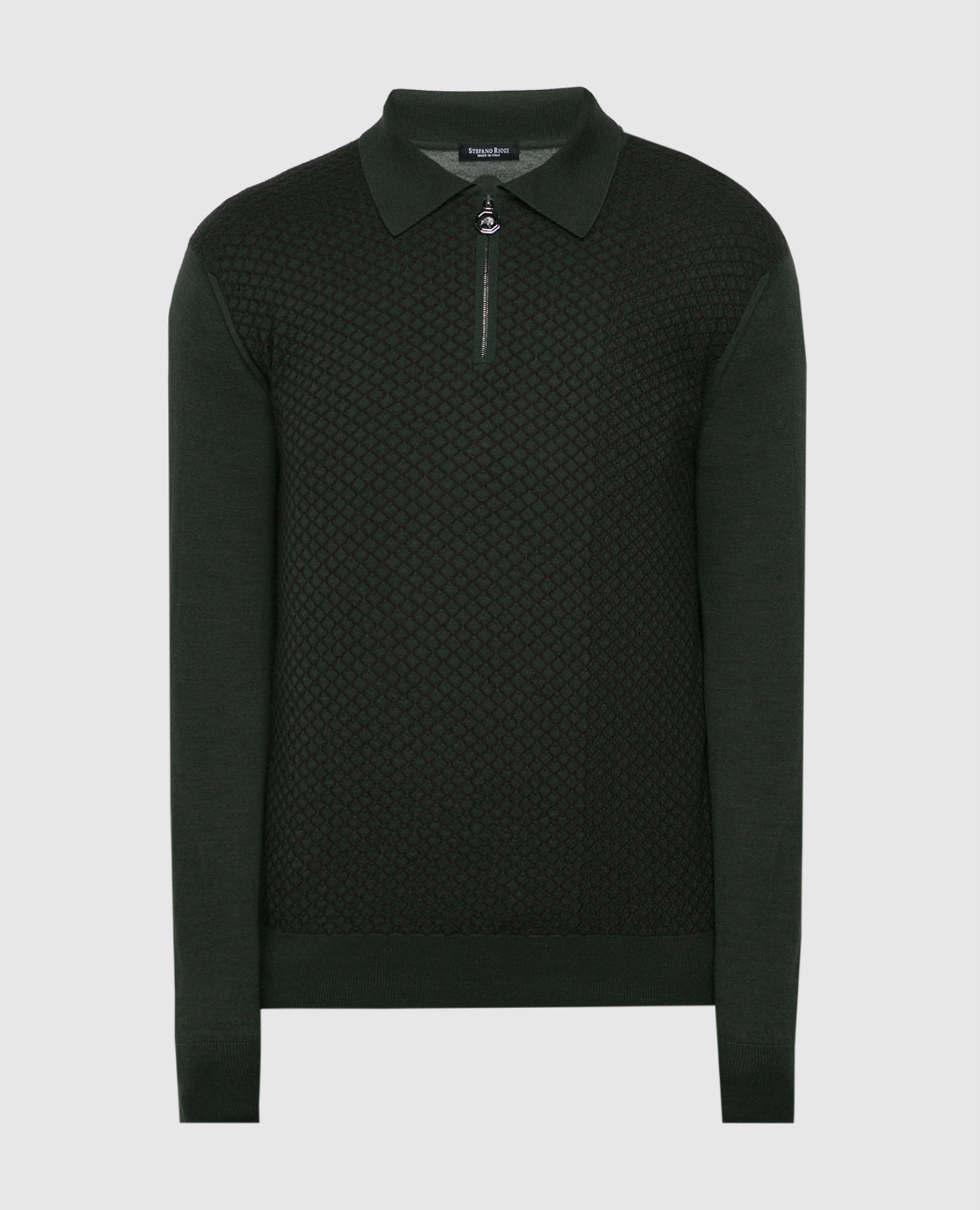 

Green patterned cashmere and silk jumper Stefano Ricci
