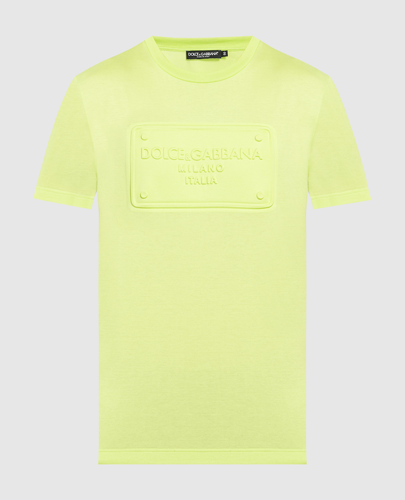 

Green t-shirt with textured logo Dolce&Gabbana