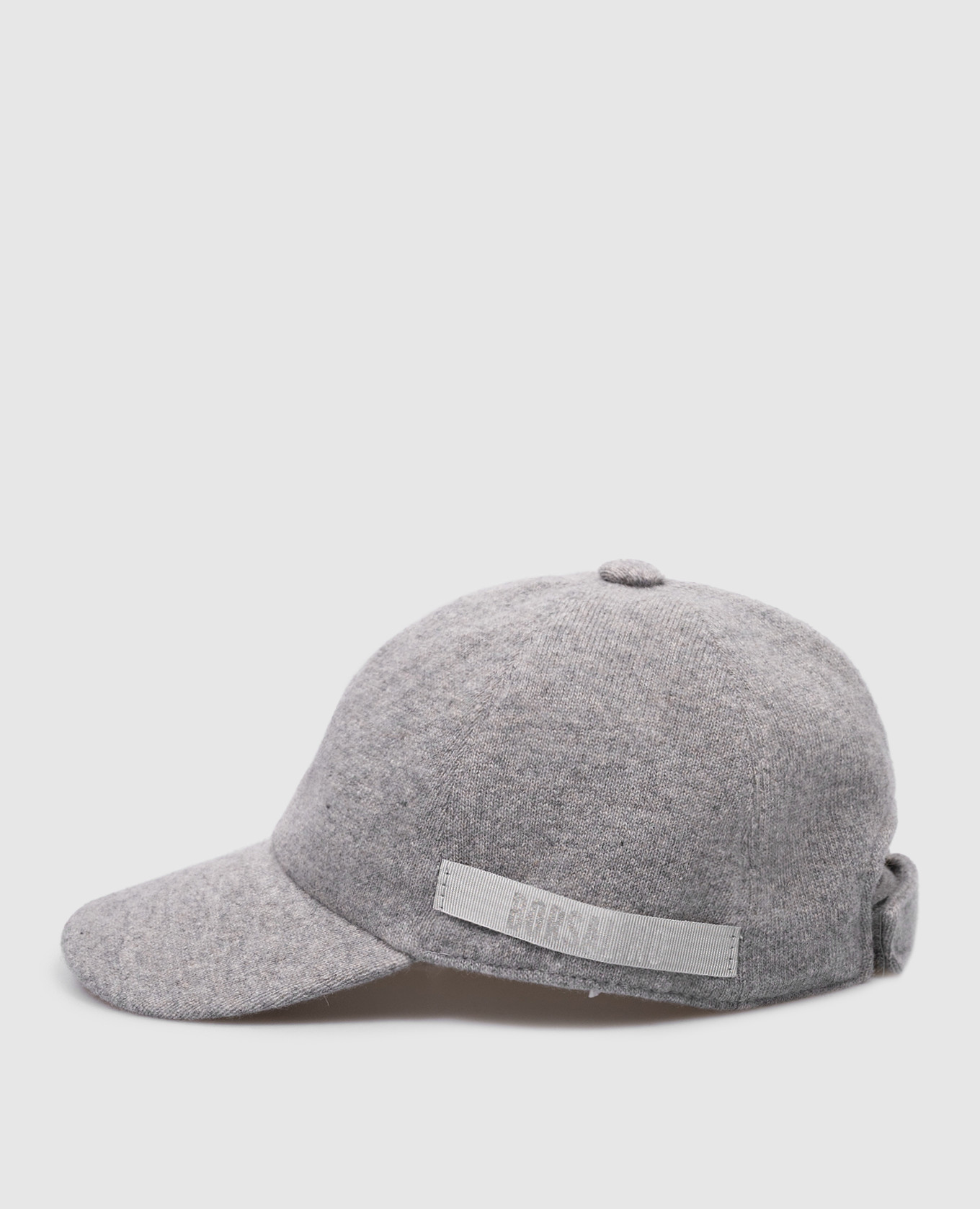 Gray cashmere cap with logo Borsalino 3