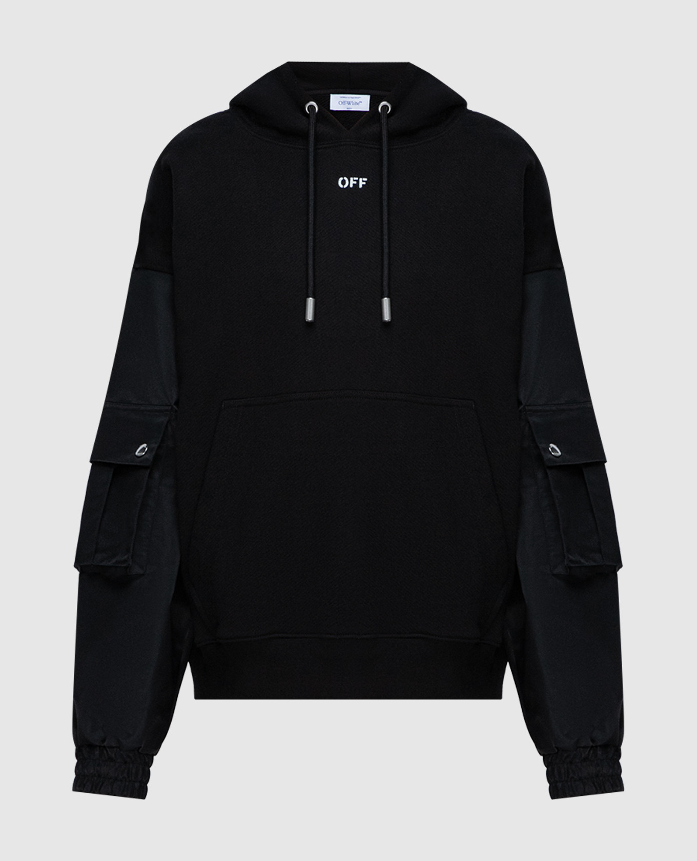 

Black Off Stamp Hybr Logo Print Hoodie Off-White