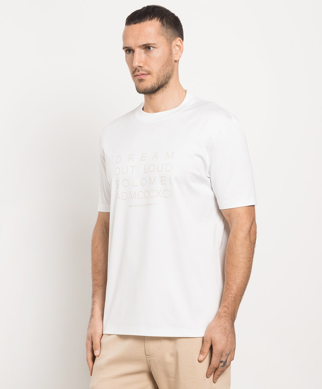Brunello Cucinelli - White t-shirt with Dream out loud print