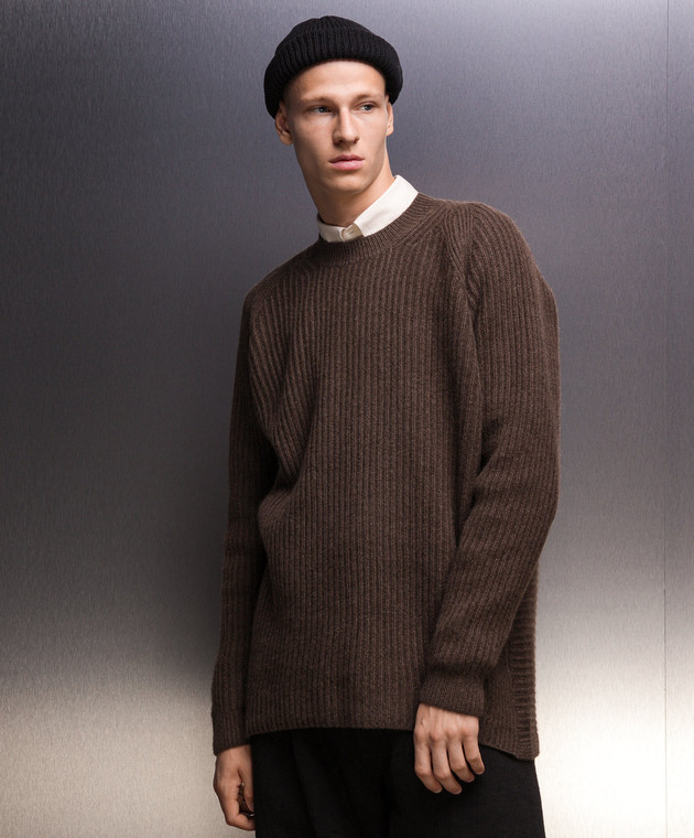 JAN JAN VAN ESSCHE KNIT#42 サイズS 23AW Jan Jan Van Essche - Brown wool sweater #42 KNIT42 - shop