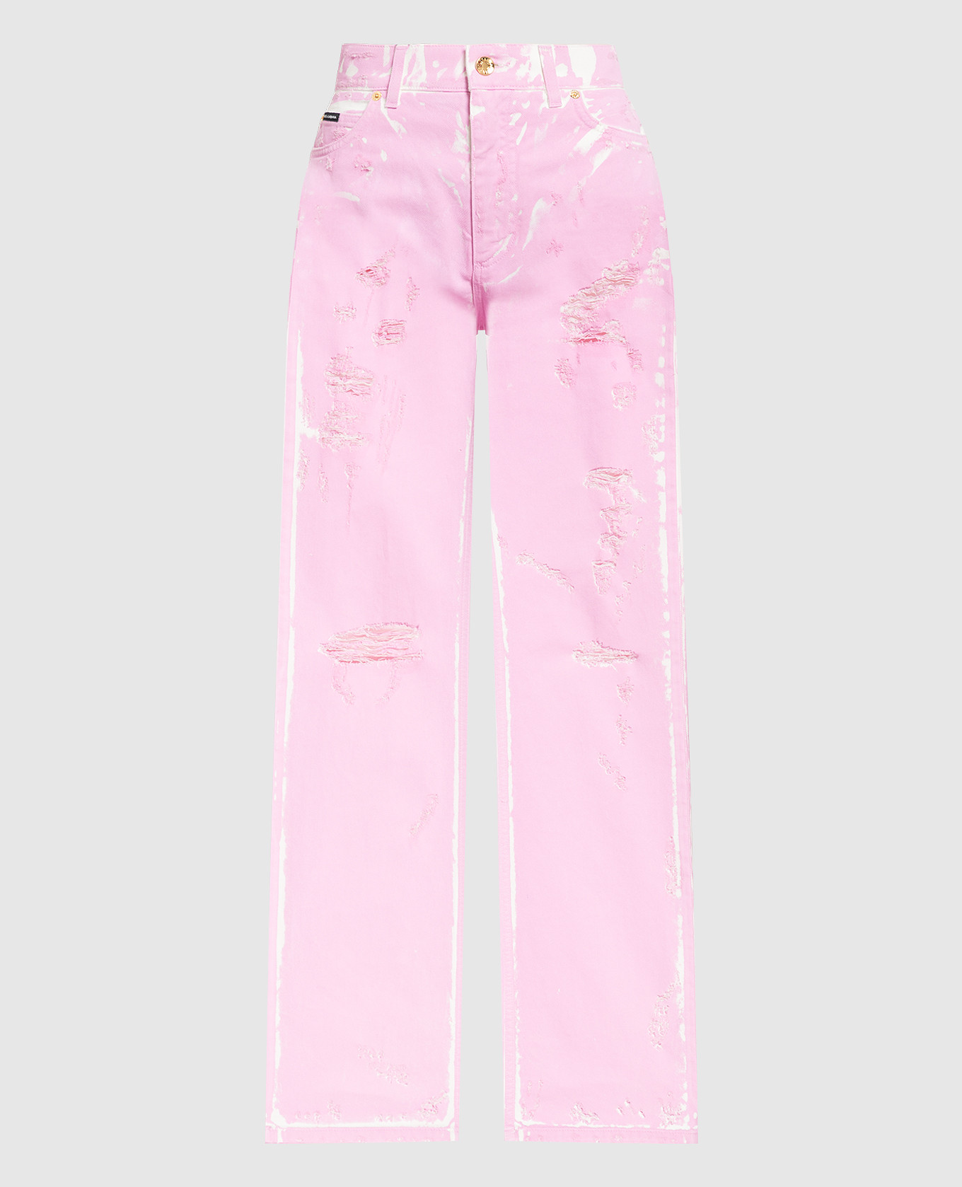 

Pink jeans with holes Dolce&Gabbana, Розовый