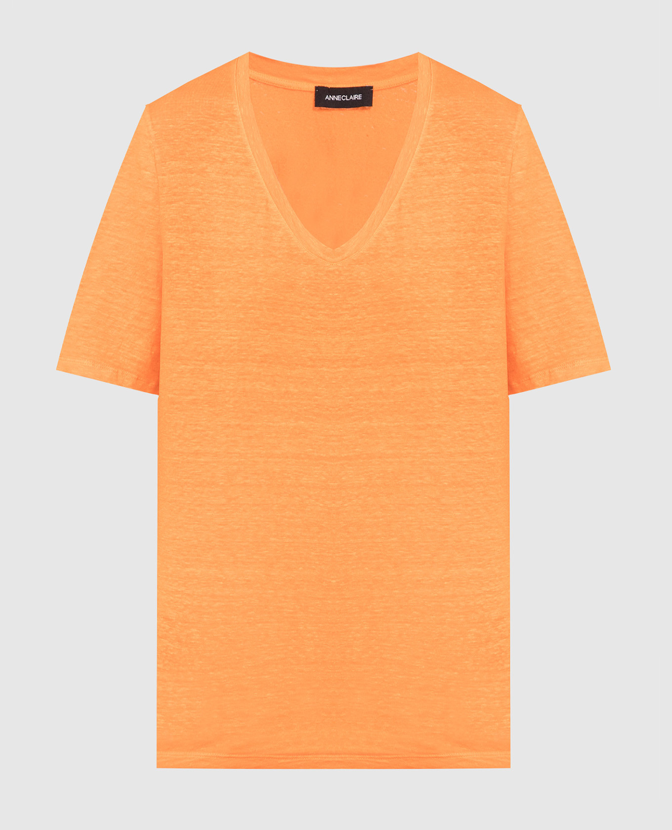 Orange linen t-shirt anneclaire