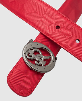 Stefano Ricci Kids red leather belt with logo monogram Y301VHAC503U