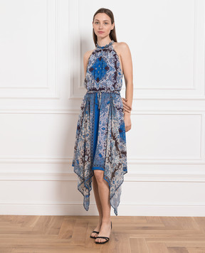 Twinset Blue paisley print midi dress 231LM2UDD