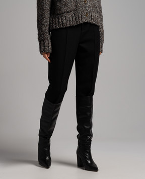 Bottega Veneta Black pants with clips 736493V3F90
