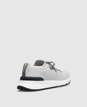 Brunello Cucinelli Gray textile sneakers MZUPMBO252