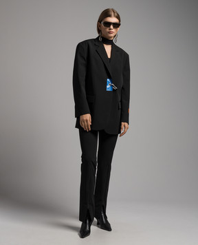 Heron Preston Black flared pants with zippers HWCO001F23FAB001