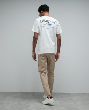 Off-White White t-shirt with Off-White Lviv print OMAA027G23JER040