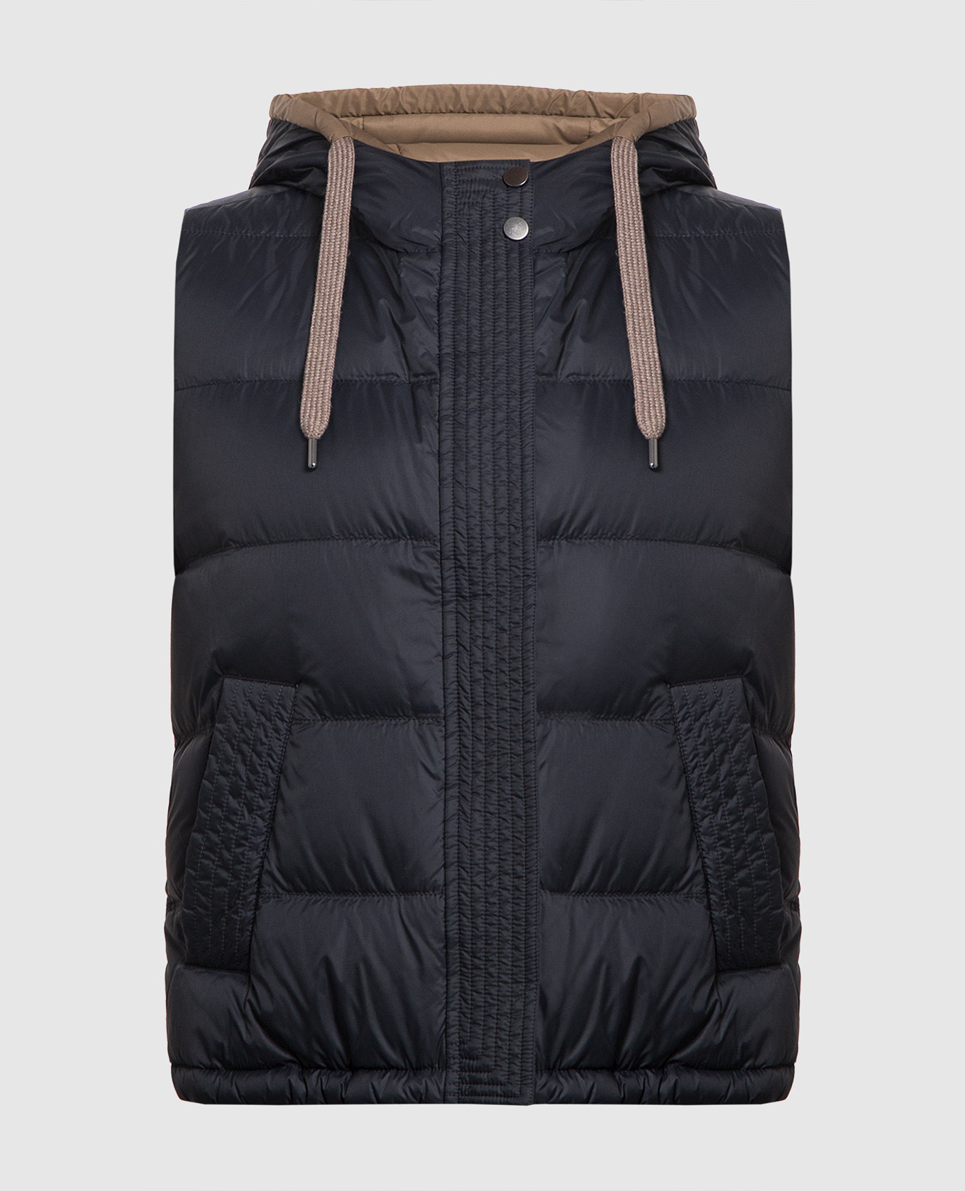 

Blue down vest with monil chain Brunello Cucinelli