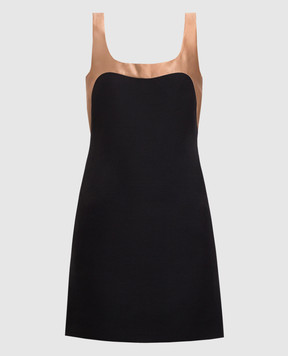 Valentino Black sheath dress made of wool and silk 2B0VA3R01CF