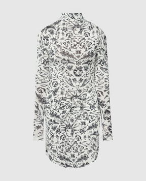 Off-White White mini dress in Second leather print OWDB522S24JER001
