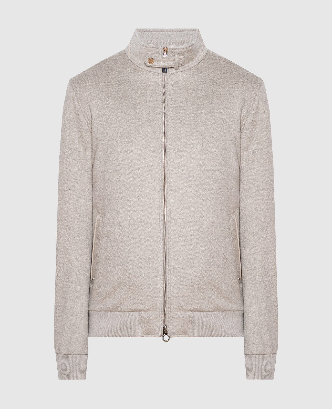 Beige cashmere jacket stefano ricci