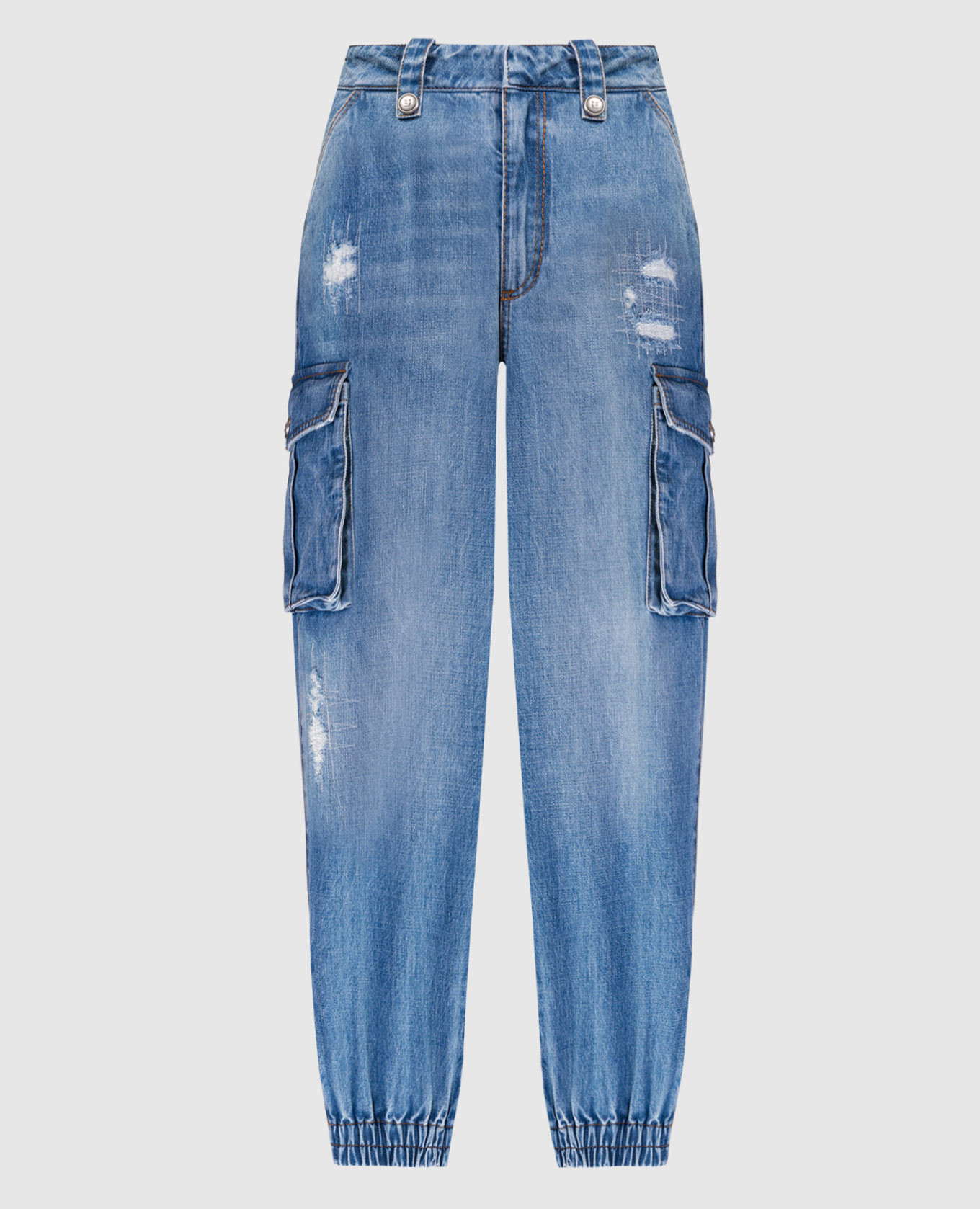 

Blue cargo jeans with slits Ermanno Scervino