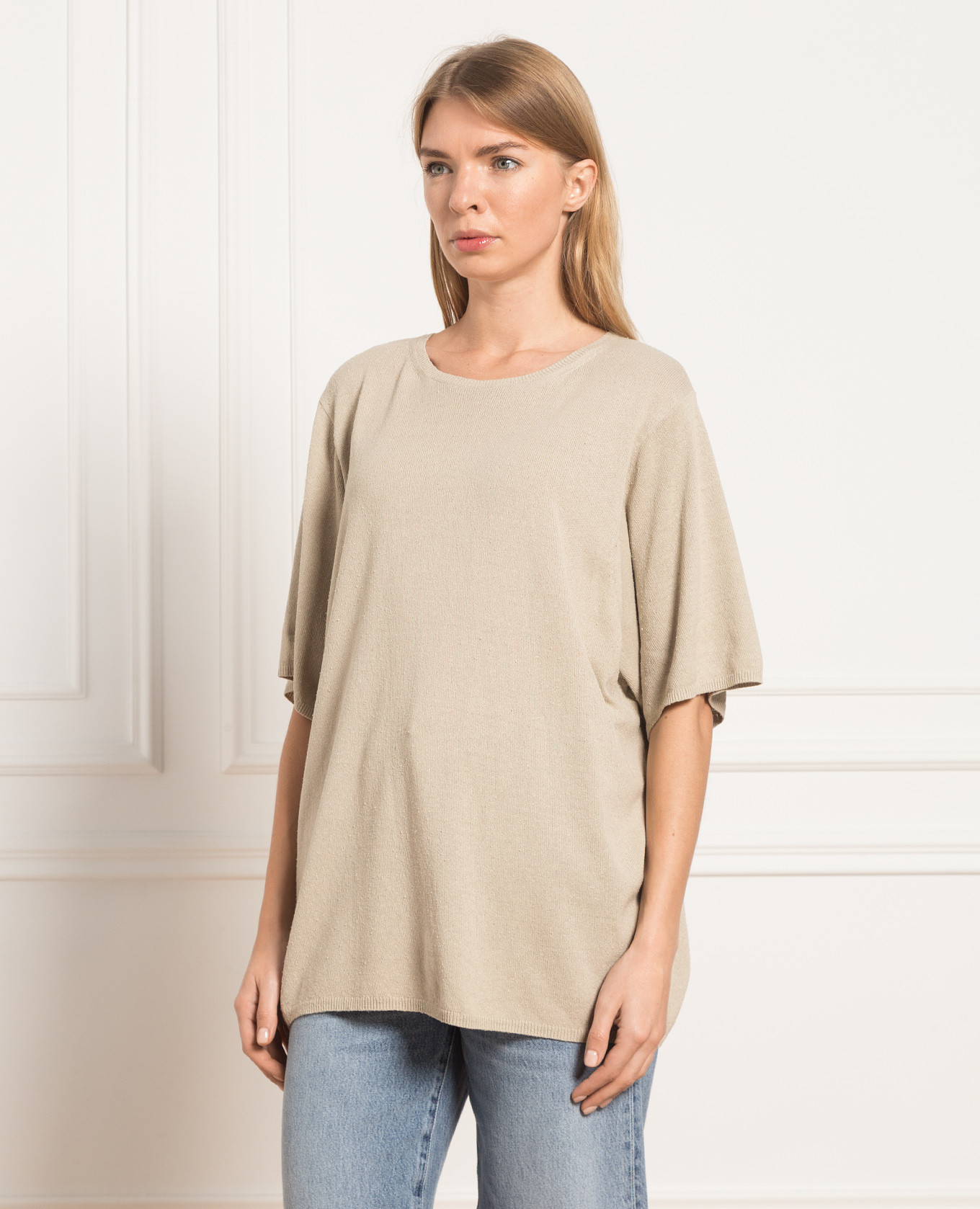 Beige silk T-shirt Toteme 3