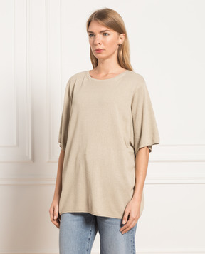 Toteme Beige silk T-shirt 223585315