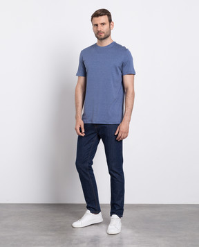 ISAIA Blue T-shirt MCI154JP001