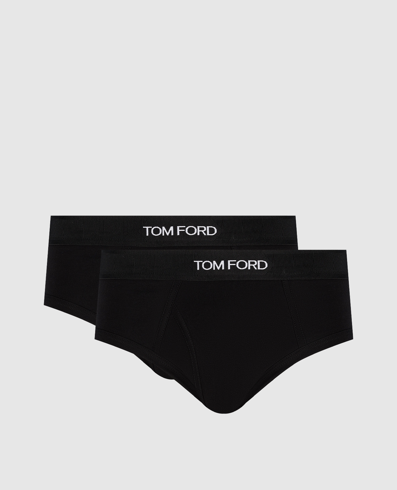 

A set of black briefs with a logo pattern Tom Ford