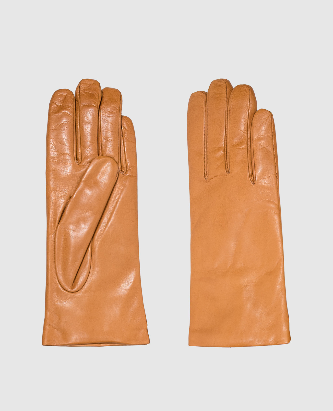 

Brown leather gloves Sermoneta Gloves