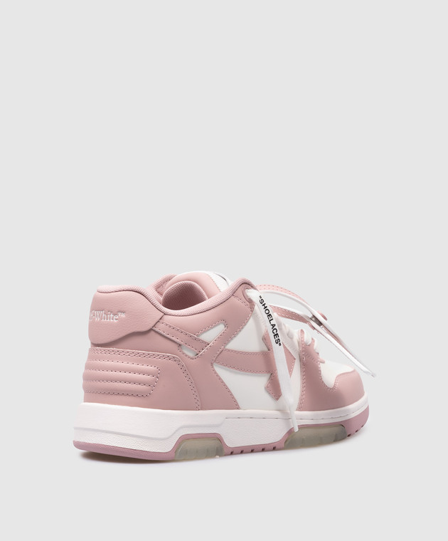 Off-White - Sneakers Out Of Office in pelle rosa con logo