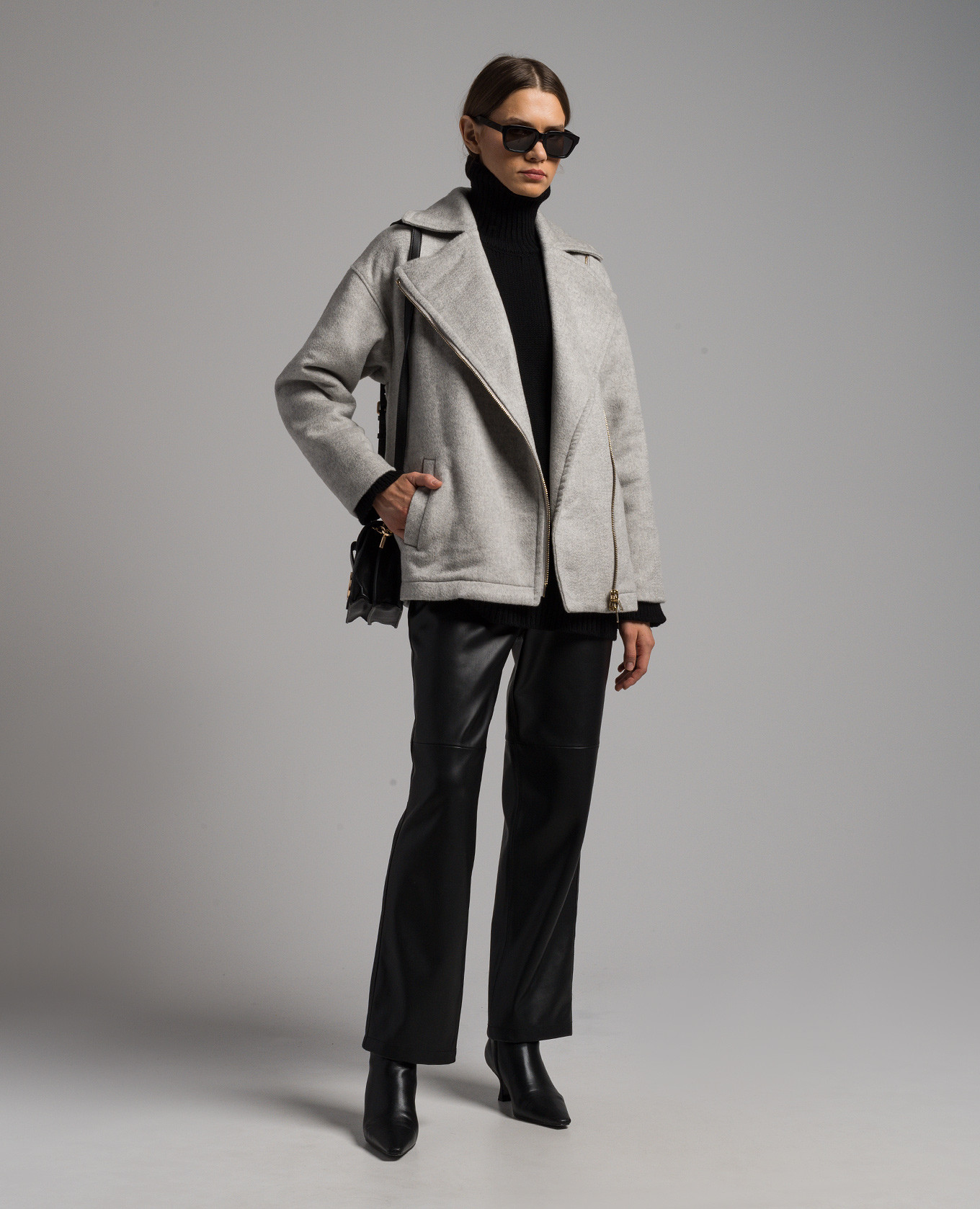 

Gray cashmere jacket Enrico Mandelli, Grey