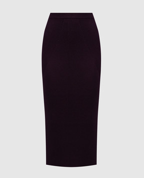Alexander McQueen Purple skirt made of wool with a scar 768608Q1A65
