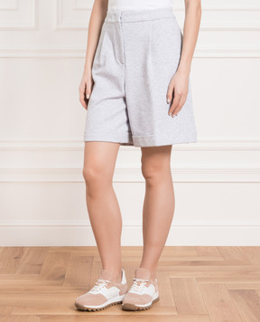 Peserico Gray melange shorts P04083J005640