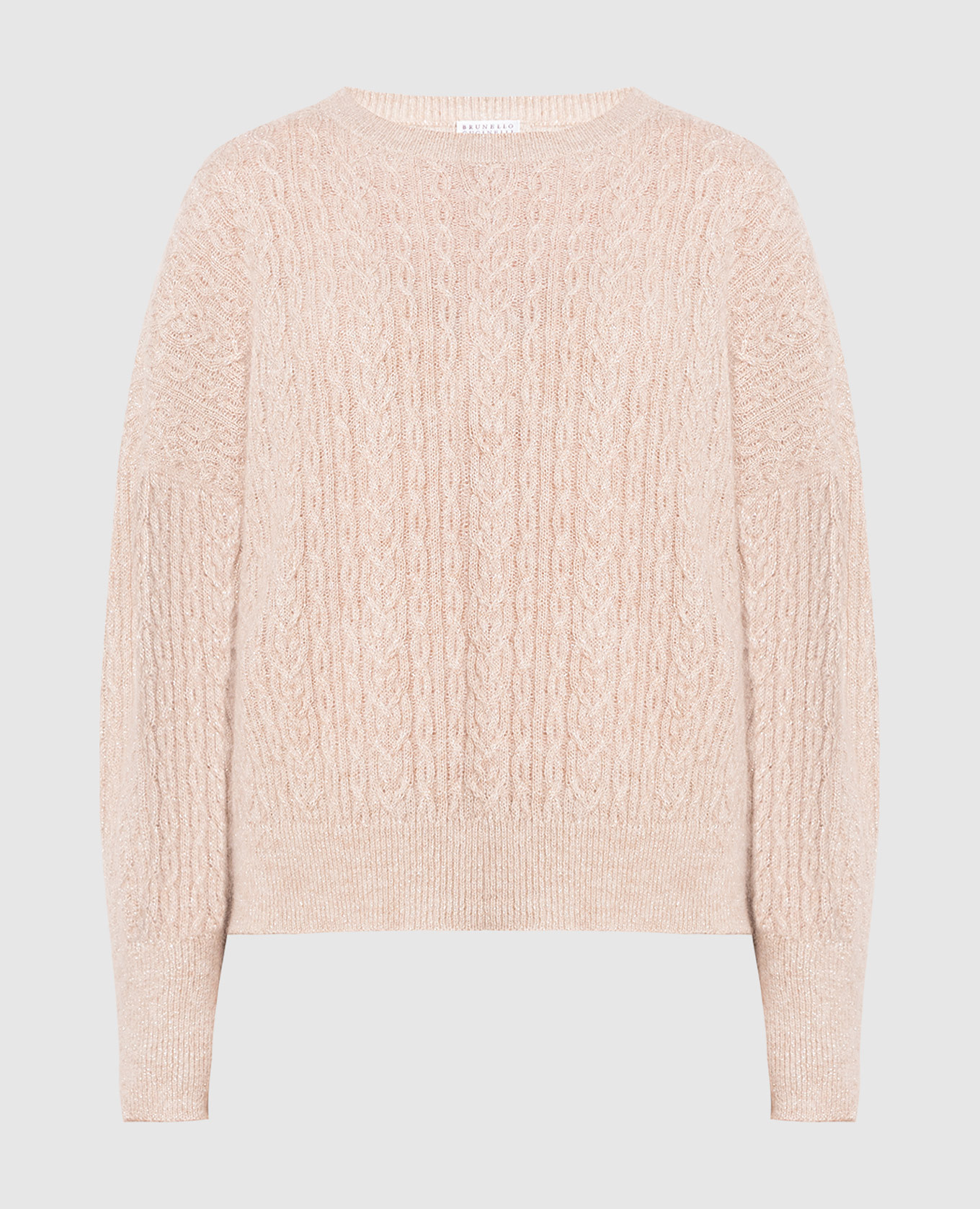 

Beige jumper with lurex Brunello Cucinelli