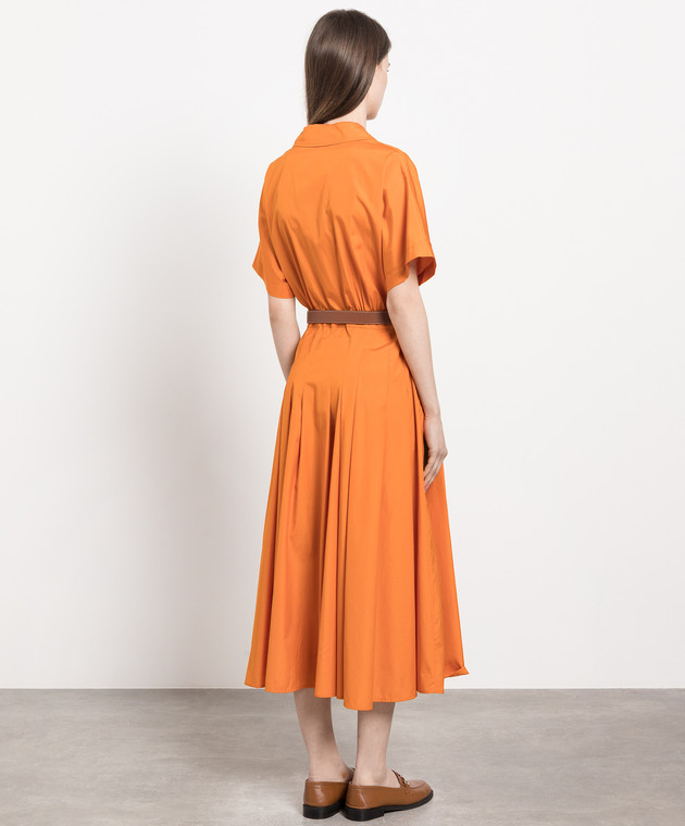 max orange dress Orange Printed Maxi Dress with Cut Out