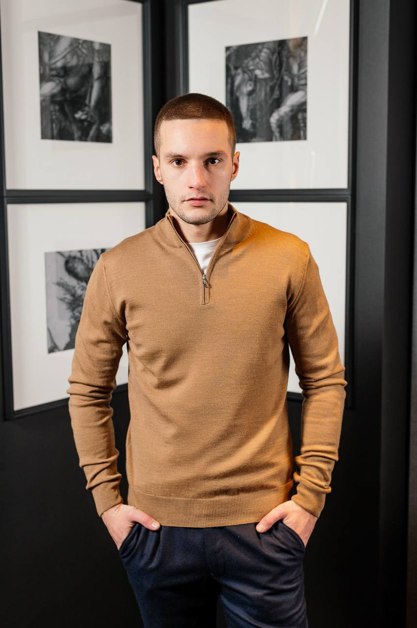Brown logo-engraved wool jumper Cashmere&Whiskey 6