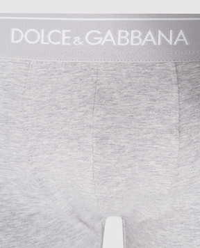 Dolce&Gabbana A set of gray boxer briefs with a logo pattern M9C07JONN95