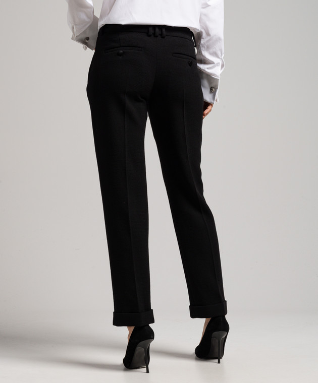 パンツ BALMAIN Woman Pants Black BF0PM010WB86 0PA Balmain - Black pants made of wool BF0PM010WB86 - shop with