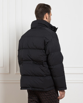 Valentino Black down jacket with logo 3V3CNC309J4