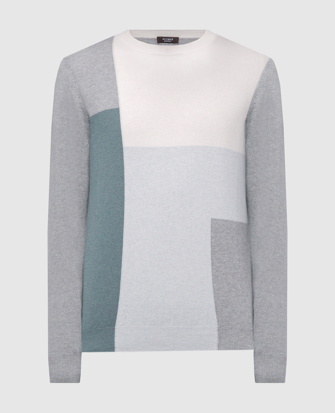 

Jumper made of wool, silk and cashmere in a geometric pattern Peserico, Grey