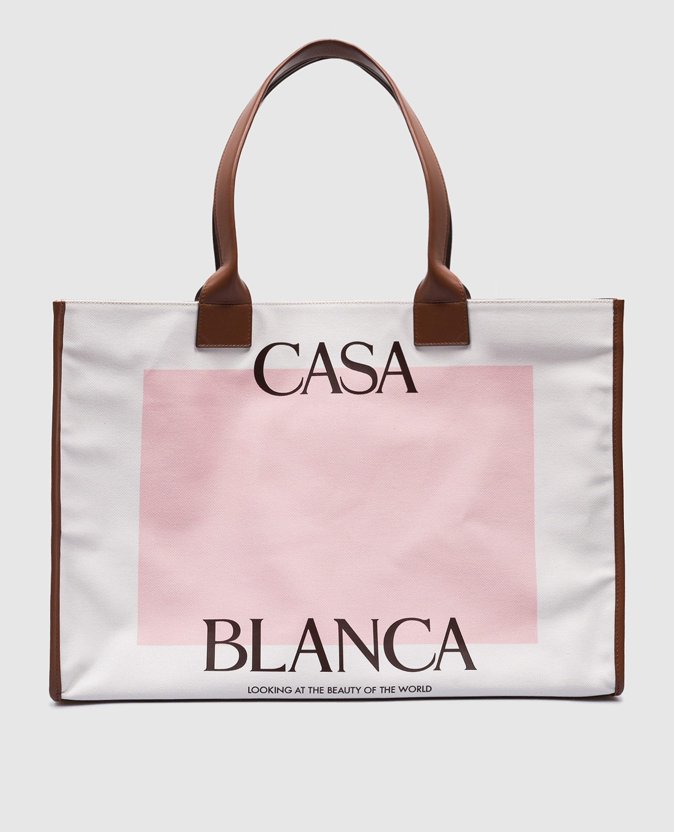 

White Casa Canvas tote bag with logo Casablanca