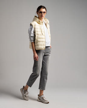 Peserico Gray sweatshirt with monil chain S12512J02379A