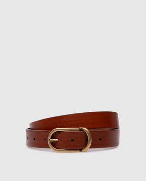 Brunello Cucinelli Brown leather belt MAULE333