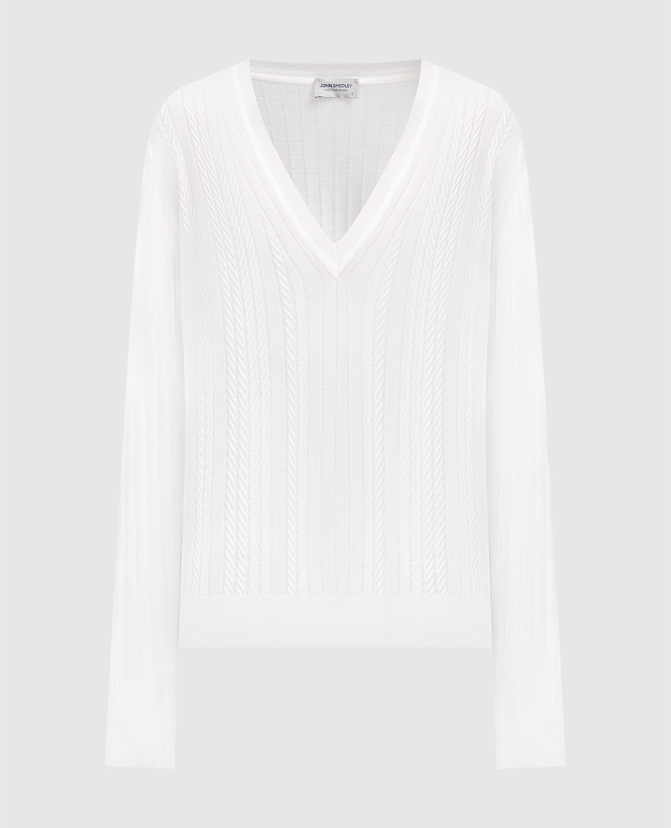 

Maura white wool pullover John Smedley