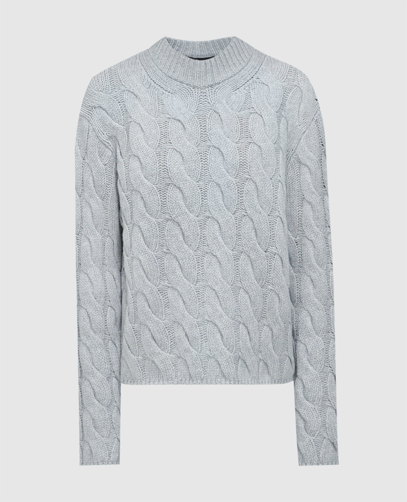 

Gray wool and cashmere sweater with a textured pattern Theory, Grey