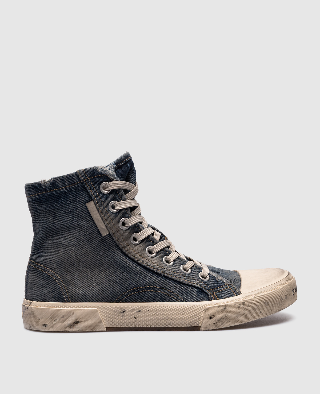 Balenciaga - Paris blue denim sneakers with a vintage effect