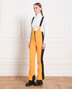 Mackage GIA orange ski suit with contrasting stripes GIA